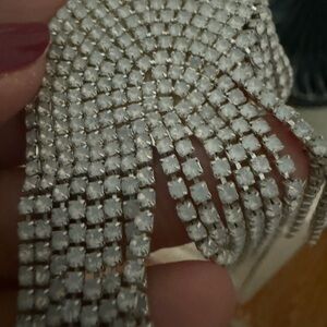 Elegant Silver Crystal Earrings